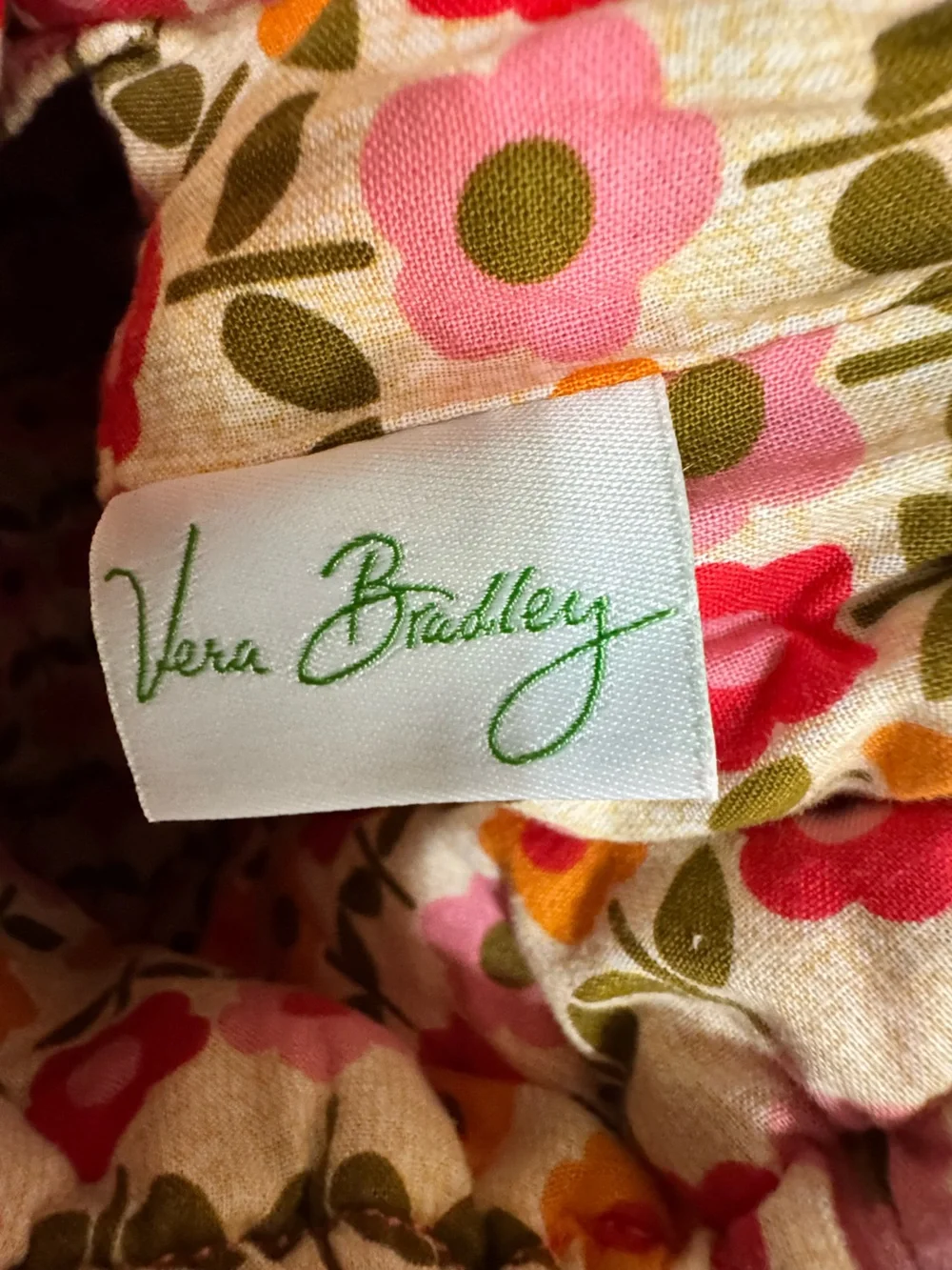 Vera Bradley Folkloric Emma Drawstring Bucket Bag Floral Retired Prairie Quilted